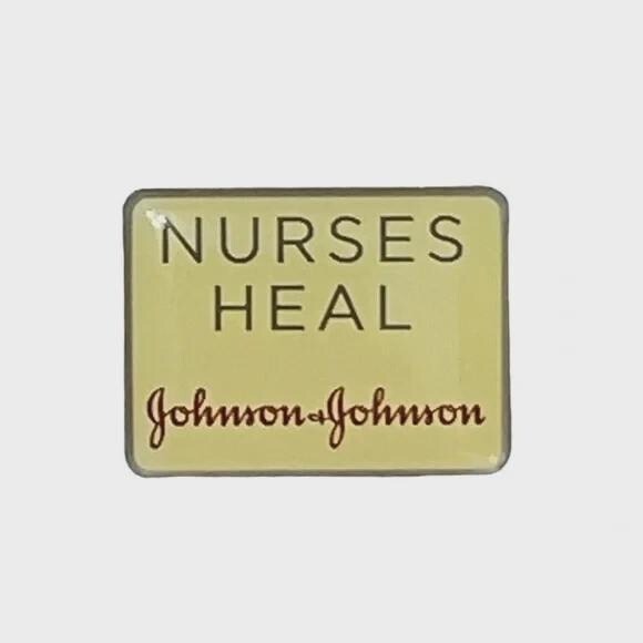 Nurses Heal Johnson & Johnson Lapel Vest Hat Pin